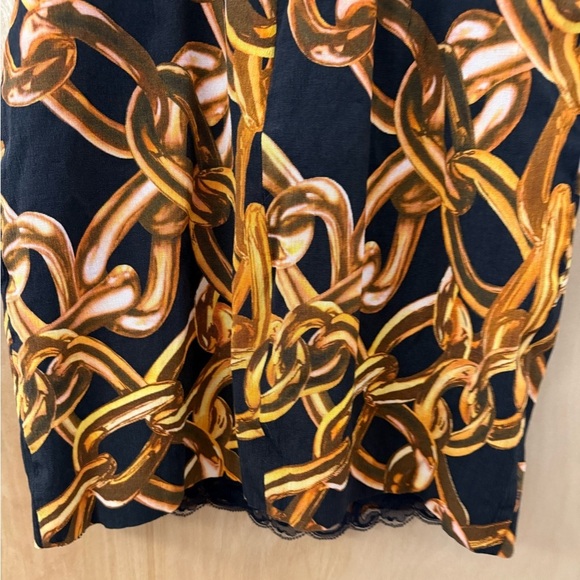 Trina Turk “Aptos” Chain Print Black and Brown Dress - Picture 12 of 15